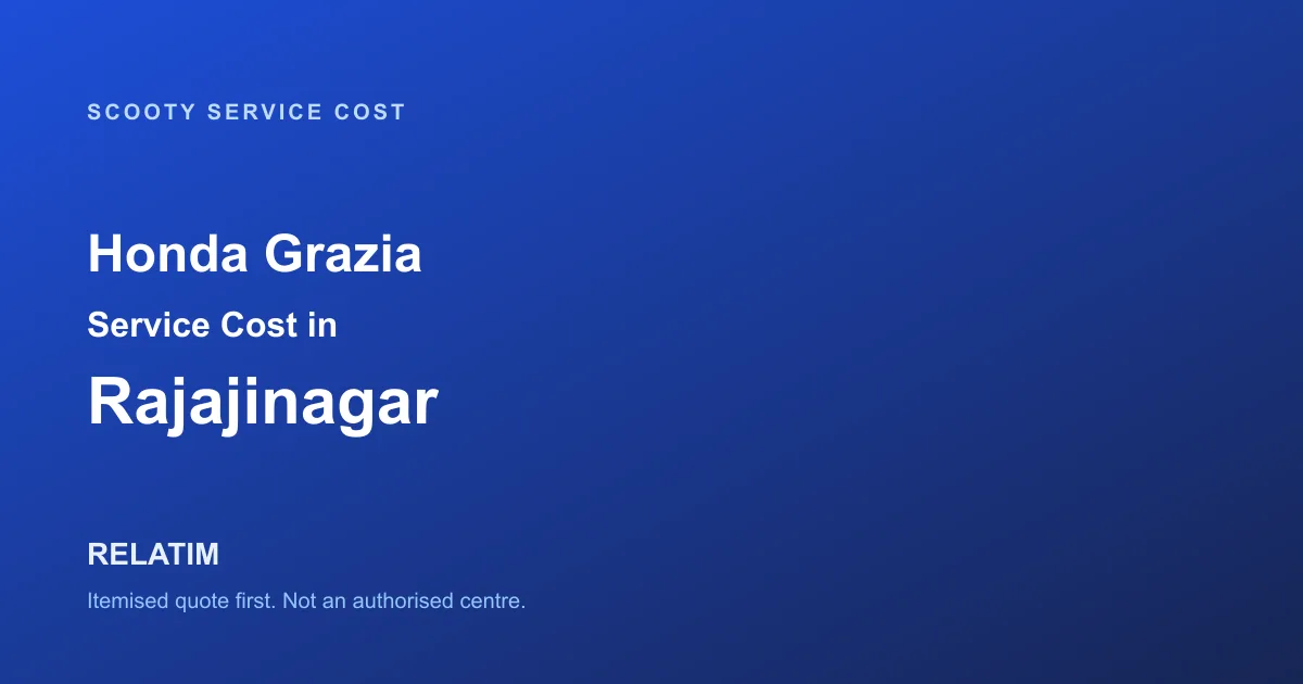 Honda Grazia Service Cost in Rajajinagar, Bangalore